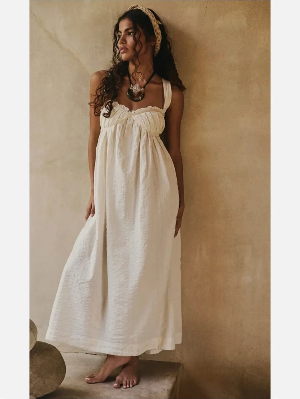 poppy cotton seersucker midi dress NEW FREE PEOPLE FREE-EST BLUE GRAY POPPY MIDI DRESS SZ L
